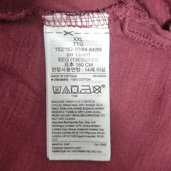 ❤2/$12❤ Girls GAP Kids XXL Cotton Cropped Tee with Flippy Sequins (Red)- EUC - Picture 7 of 7